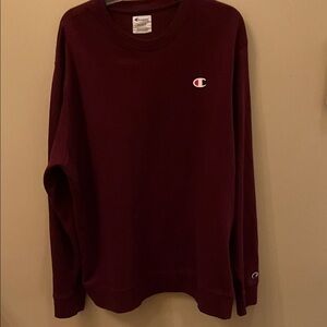 Champion Men's Burgundy Crewneck Sweatshirt